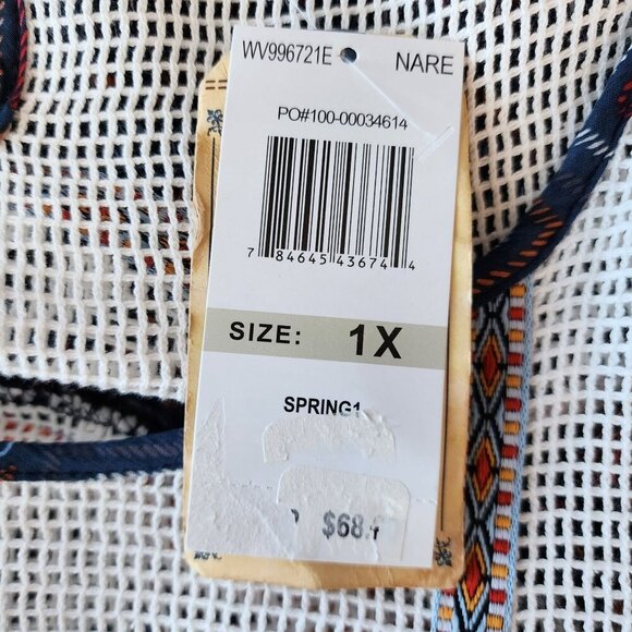 NWT Democracy Boho Western Tassel Tank Top Womens 1X - Picture 9 of 12